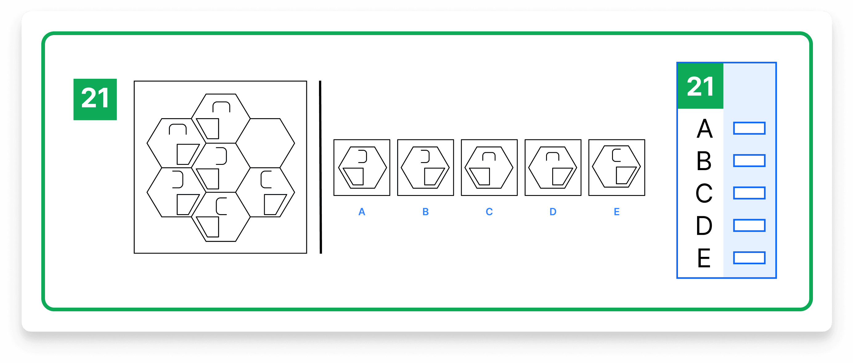 Image showing how to correctly check that the answer and question number match on a question booklet and answer sheet