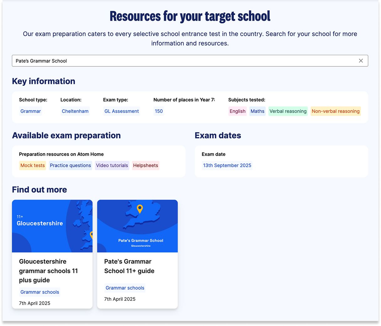 Our exam preparation caters to every selective school entrance test in the country. Search for your school for more information and resources.