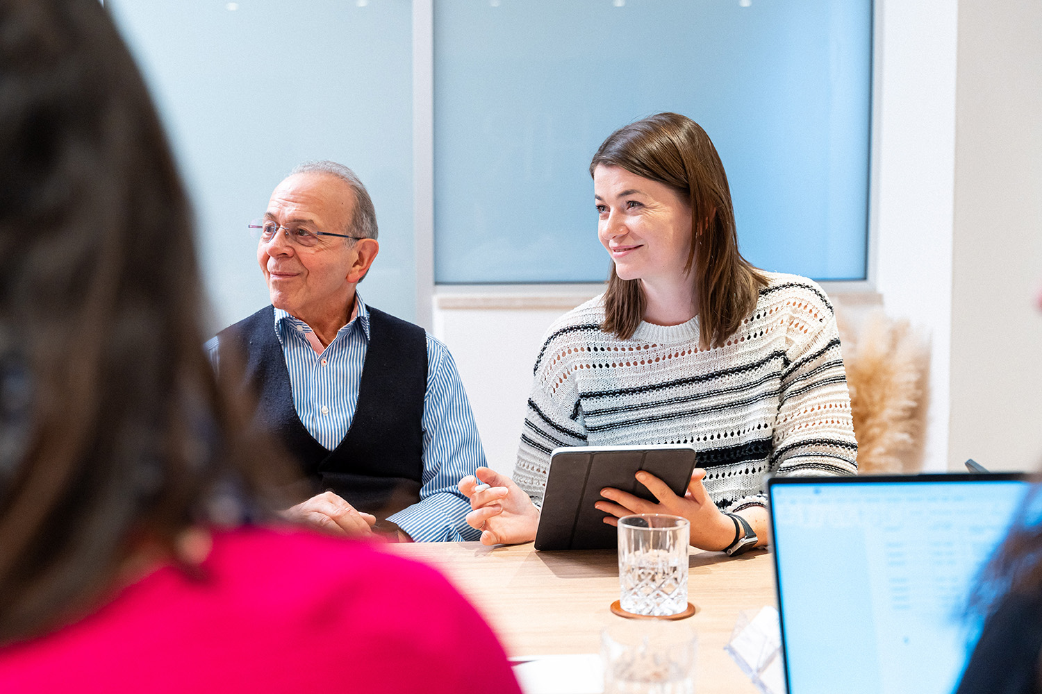 Glückliche Mitarbeiter