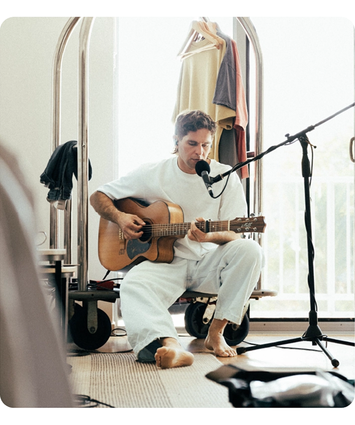 Gaudion is an Australian singer-songwriter blending folk, country, and pop with heartfelt storytelling and an infectious live energy.
