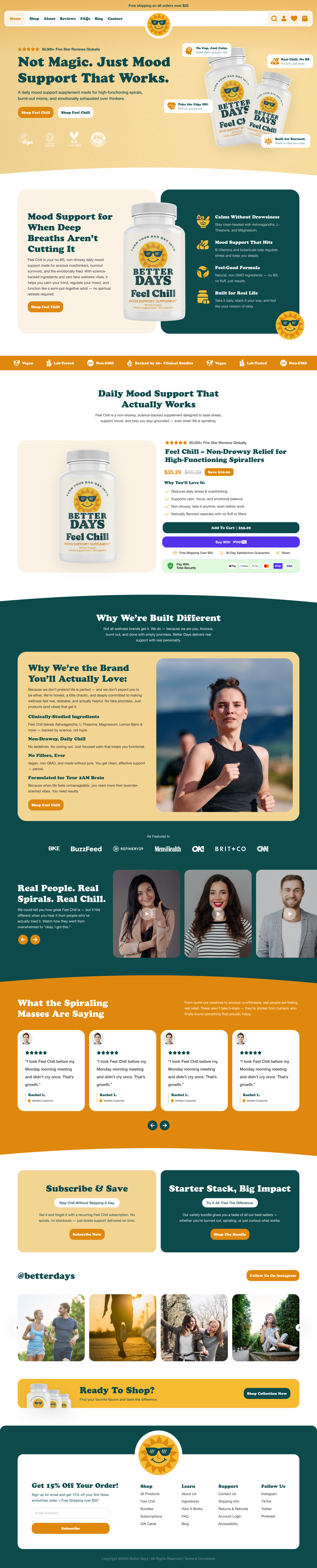 Supplement product e-commerce website template built by Boldteq