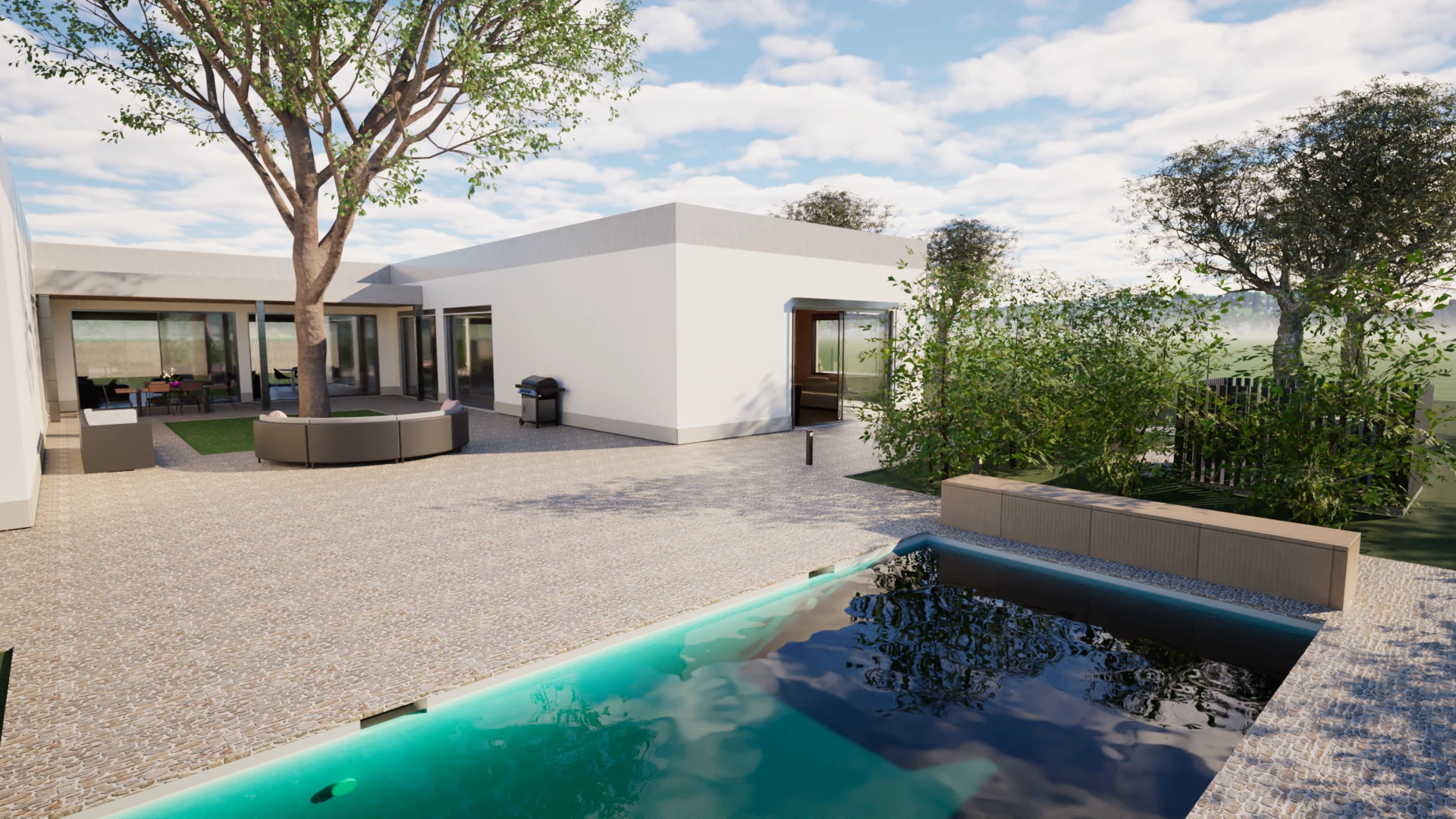 Contemporary villa · Rendering