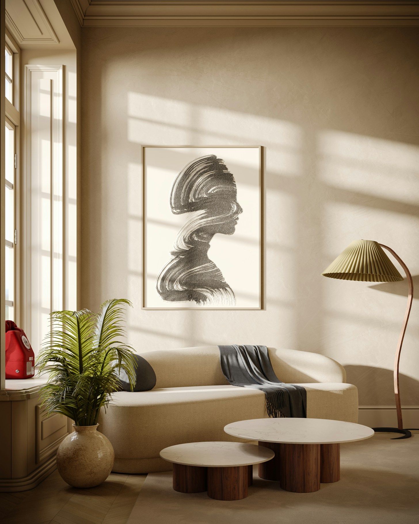 Ein modern eingerichtetes Wohnzimmer