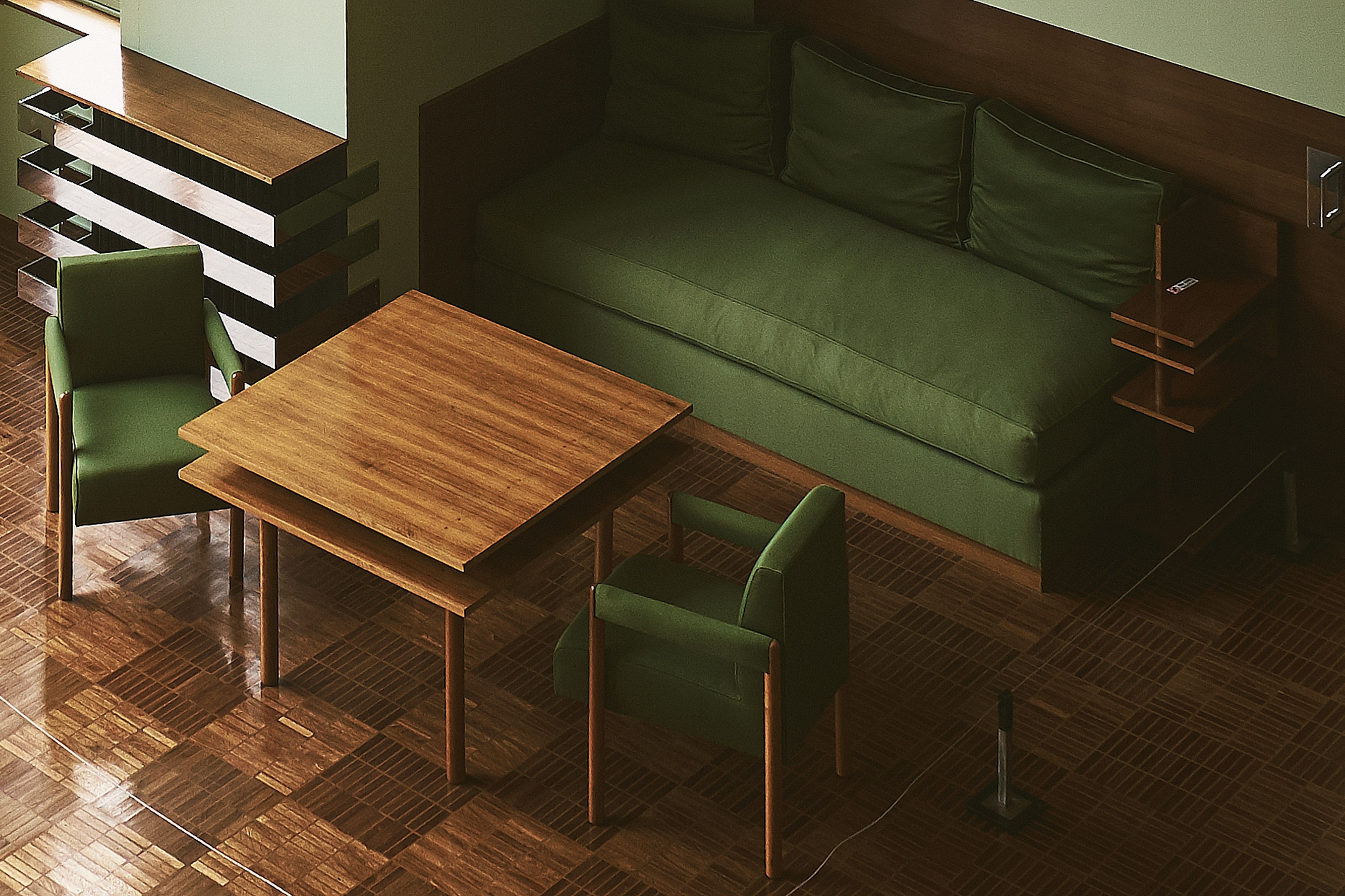 Ein modern eingerichtetes Wohnzimmer
