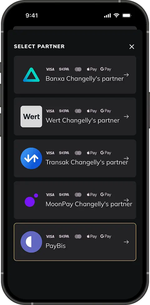 Mobile screen showing a kitchen with a virtual tour badge