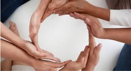 Hands representing humanity and connection