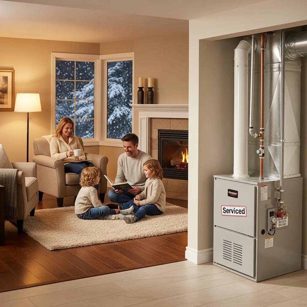 Baltimore home prepared for winter with a serviced furnace