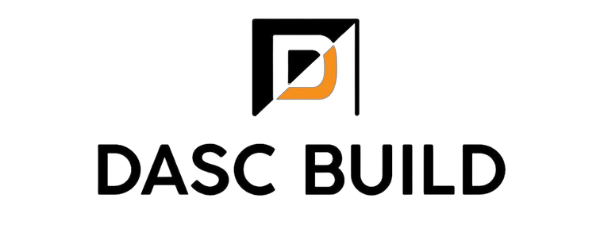DASC BUILD company logo with stylized D and B letters.