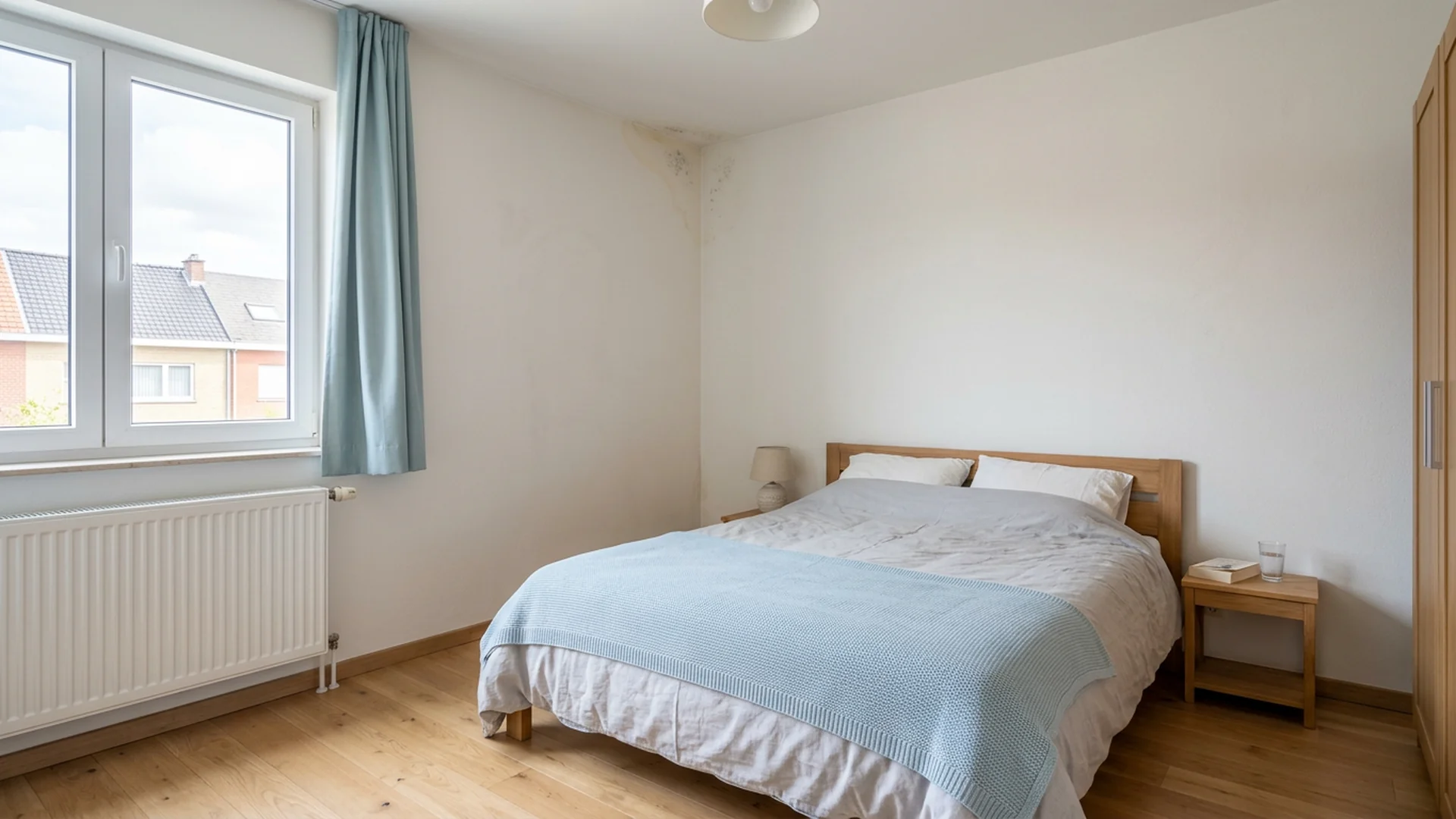 schimmel slaapkamer buitenmuur hoek condensatie