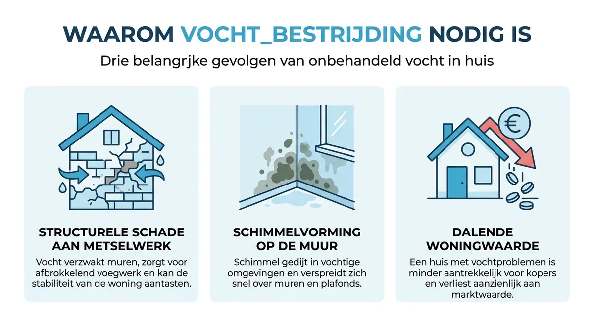 gevolgen vochtproblemen structurele schade schimmel woningwaarde
