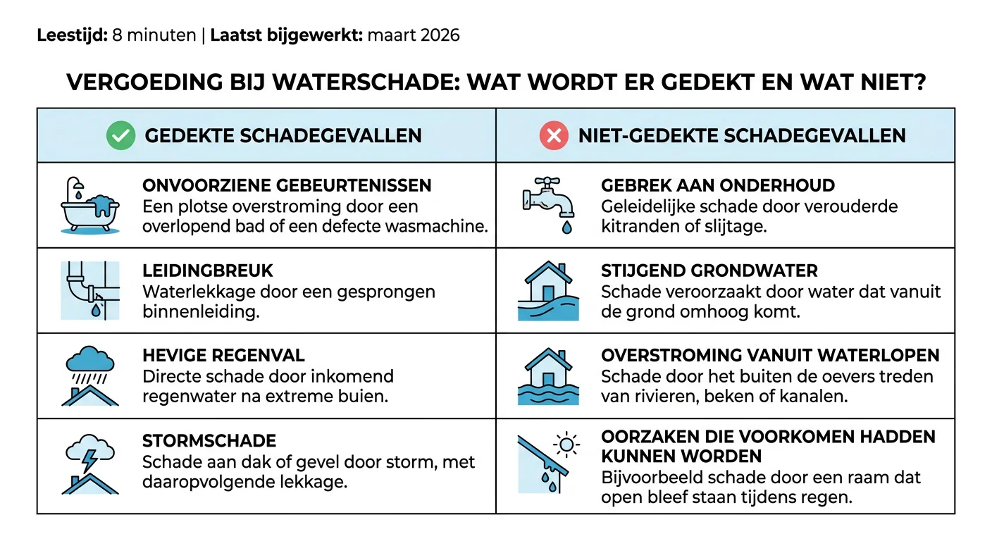 verzekering waterschade opstijgend vocht condensatie gedekt brandverzekering België