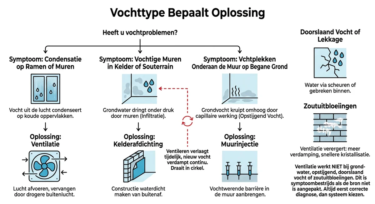 beslisboom kelderventilatie of kelderafdichting
