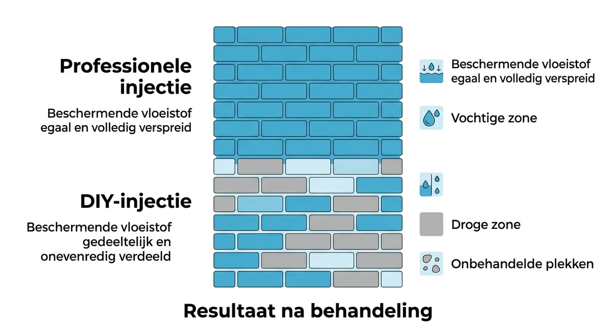 professionele muurinjectie versus DIY vochtbestrijding verschil levensduur garantie