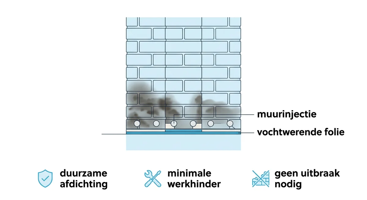 vochtkering onderkapping muurinjectie dpc folie vergelijking