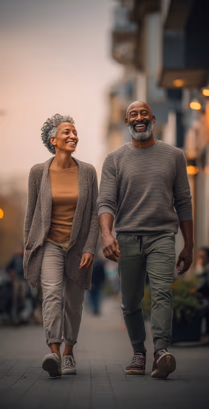 Couple going for a walk