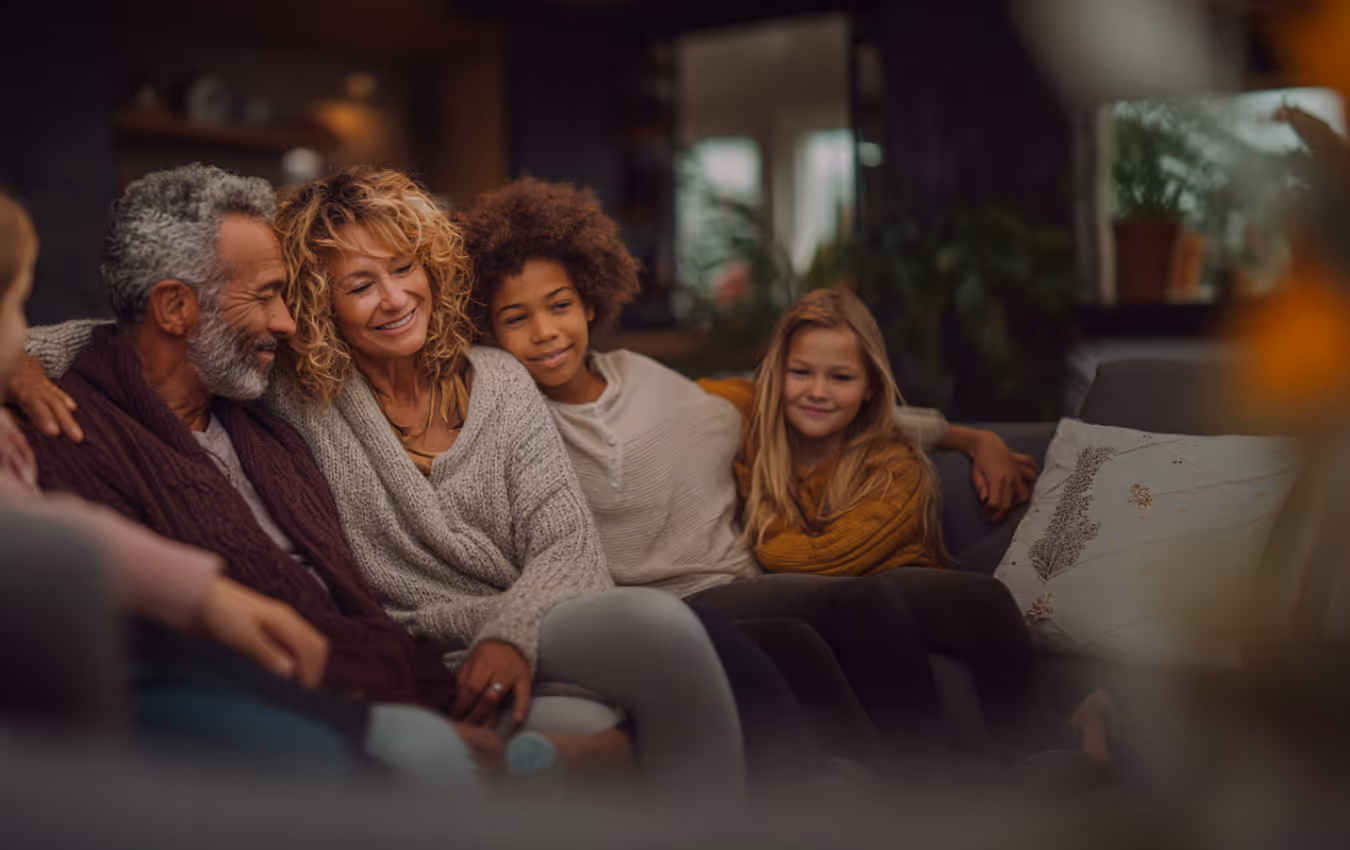 Mutligenerational family going for a walk