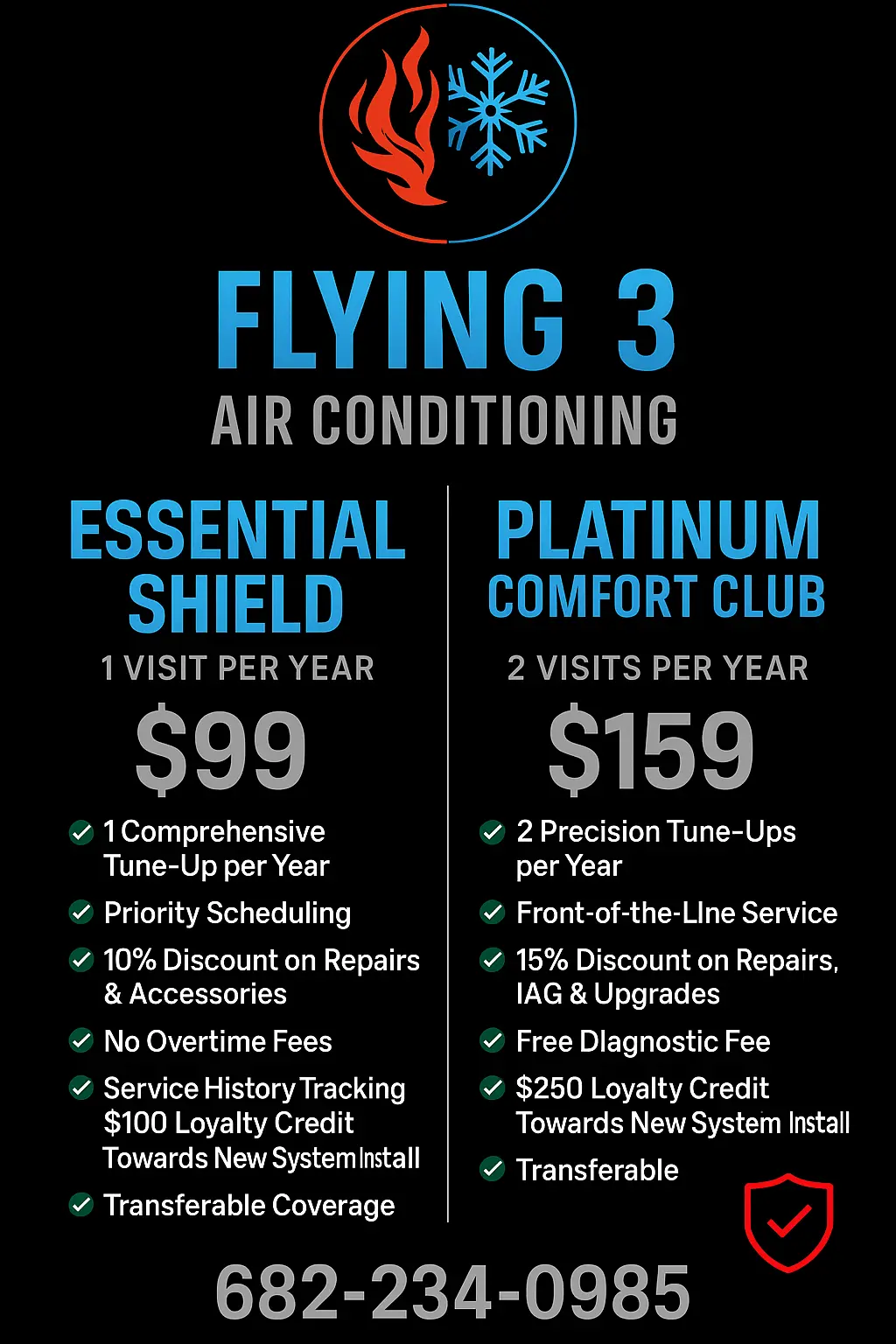 HVAC maintenance plans from flying 3 air conditioning