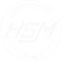 HockeyStickMan logo in white.