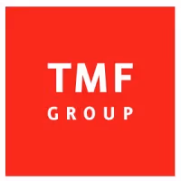 TMF Group logo with white text on a red background.