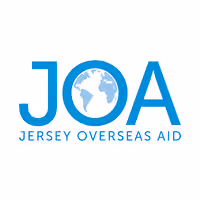 Jersey Overseas Aid logo featuring the acronym JOA with a globe inside the letter O.