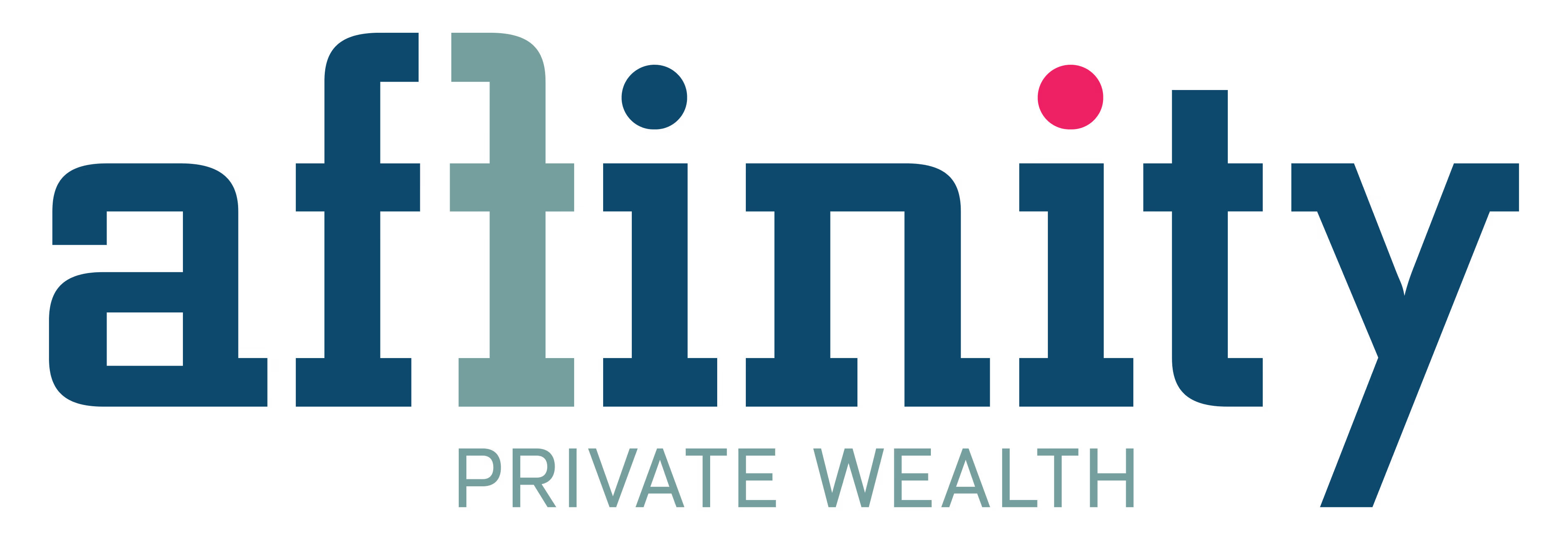 Atfinity Private Wealth logo with stylized 'ffi' letters and a red dot above the 'i'.