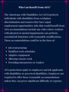 who benefits from ADA