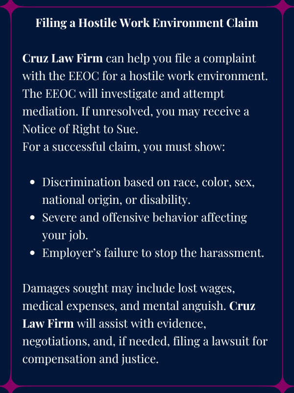Filing a Hostile Work Environment Claim