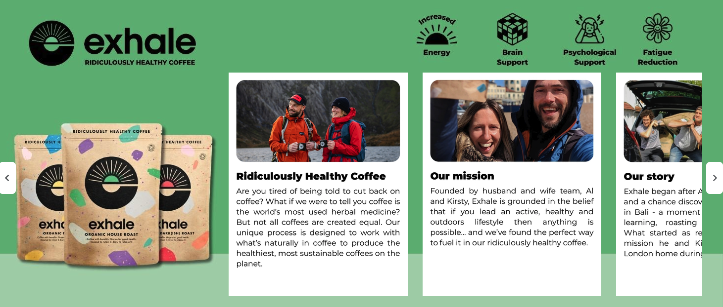 Exhale Coffee Brand Story