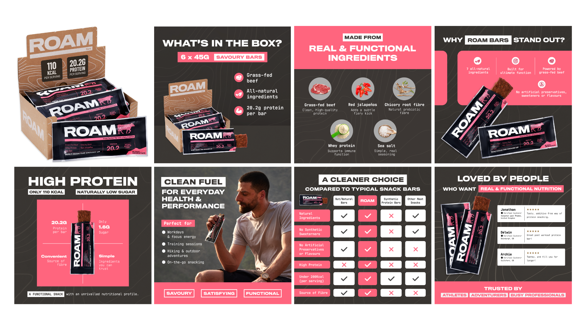 ROAM Foods Amazon listing image suite designed by Galaxy