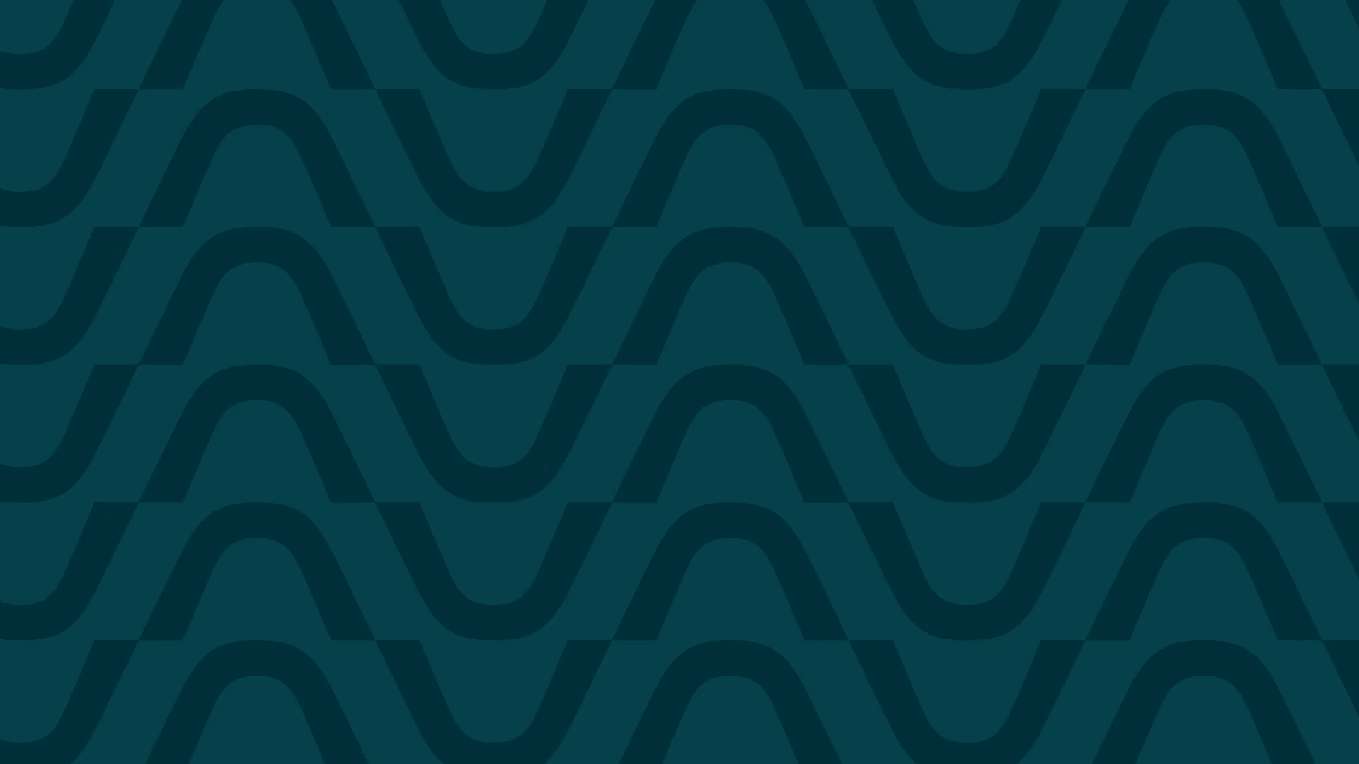 Dark teal-green background with a repeated pattern of wavy, arch-like shapes creating a continuous geometric design.