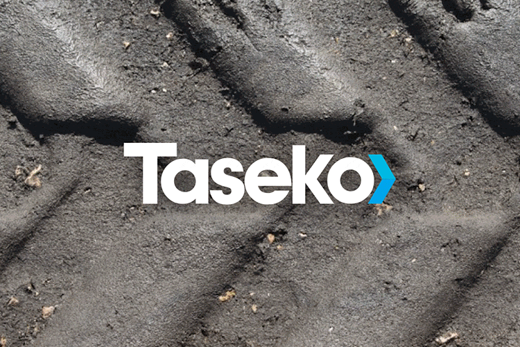 Sequence of images from the Taseko brand case study featuring chevron arrow shapes.