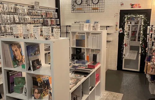 A book store with a lot of books on the shelves