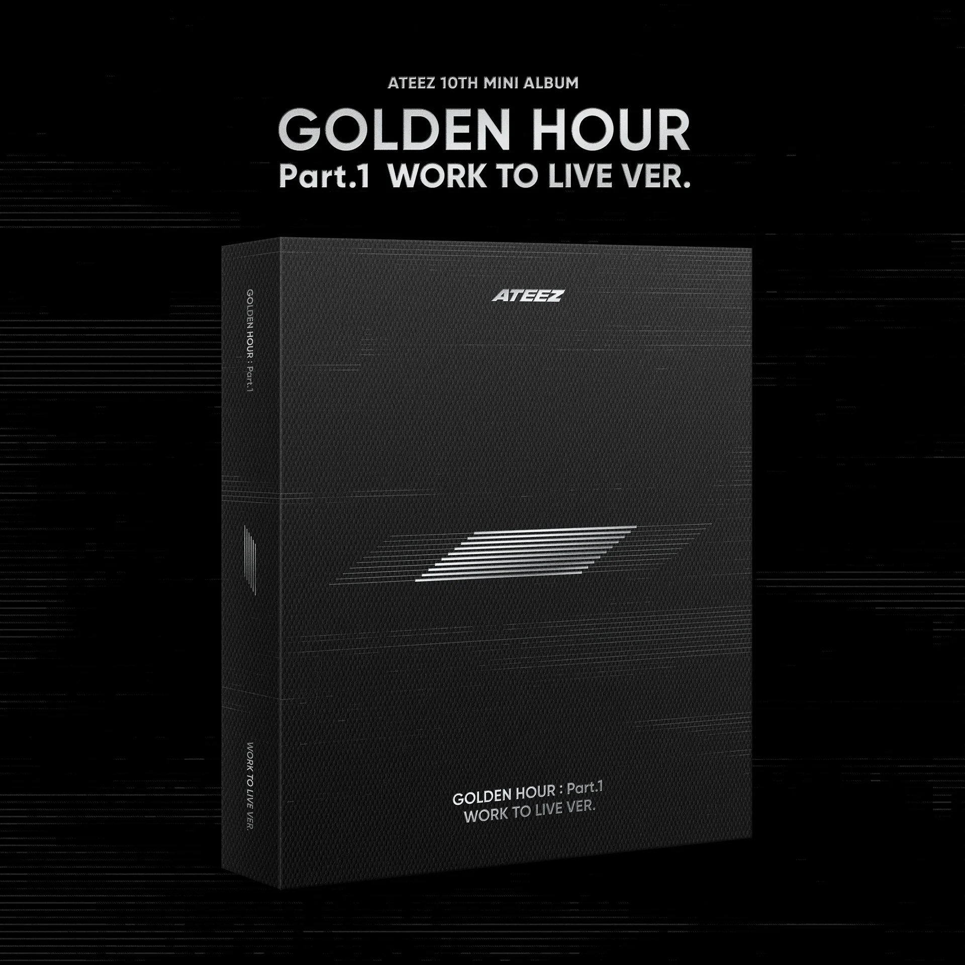 A black box with the title golden hour part 1 work to live ver
