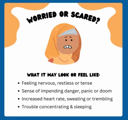 "Anxiety awareness educational graphic"