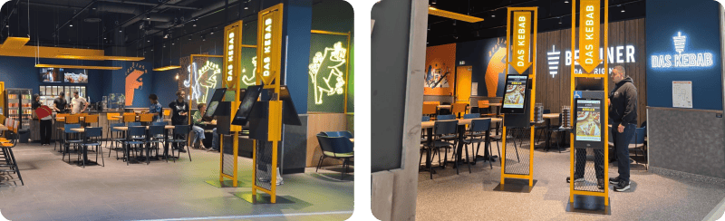 Bornes de commande installées dans des restaurants de l'enseigne Berliner Das Original