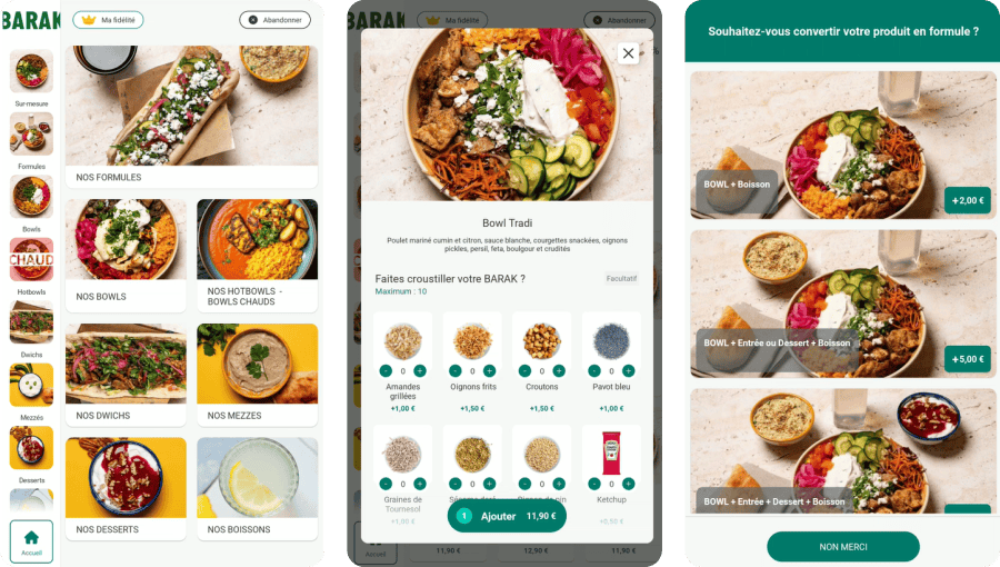Belle personnalisation du menu des bornes de commande chez Barakpar 