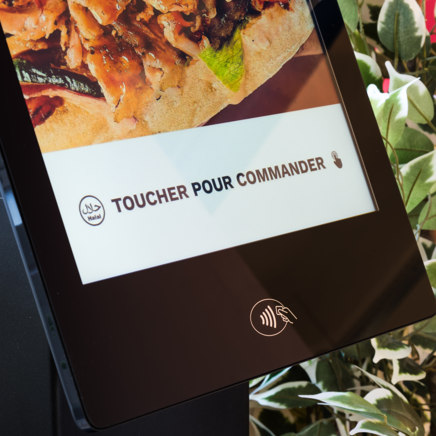 Ecran tactile d'une borne de commande