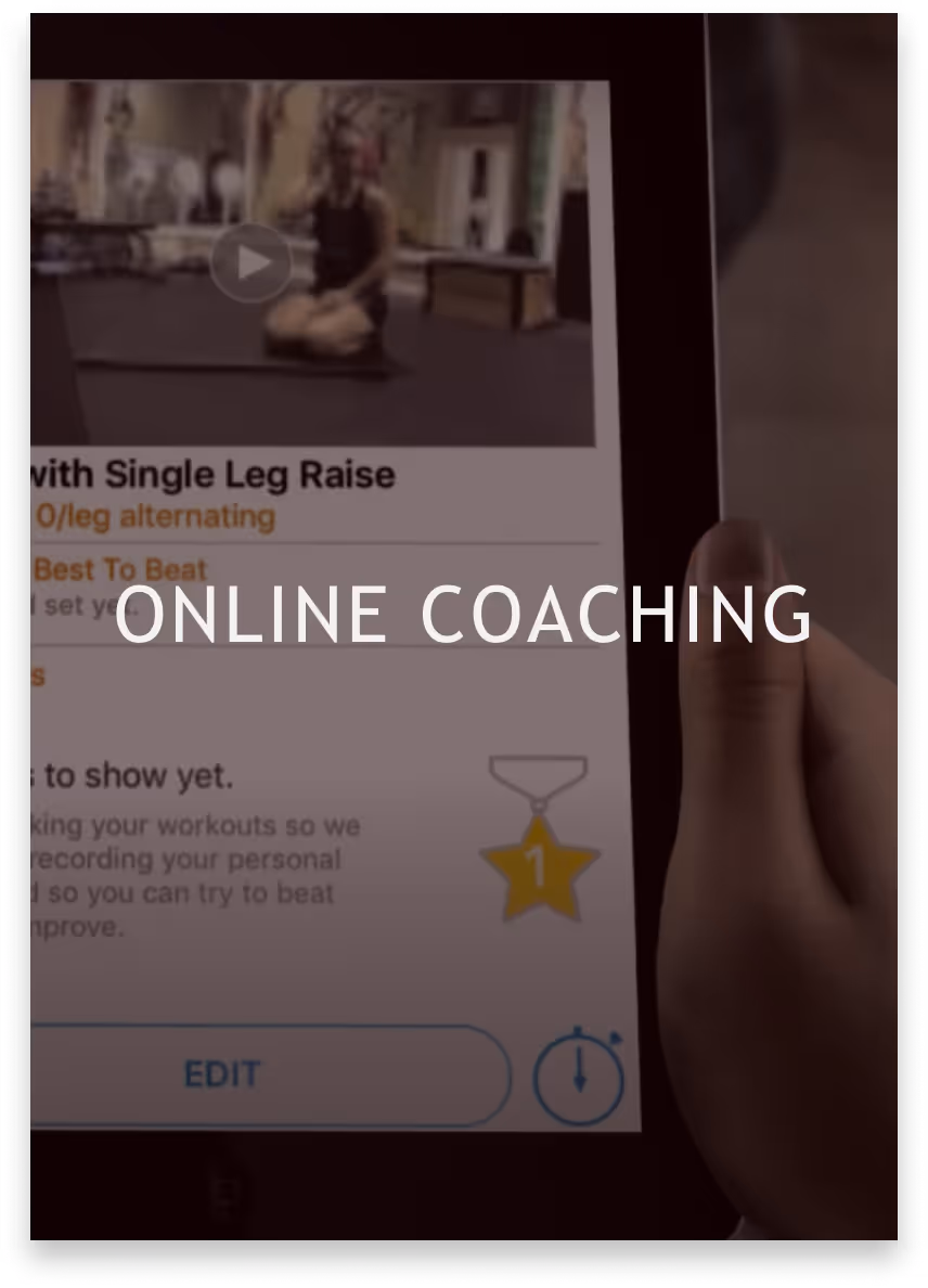 tablet showing online coaching app