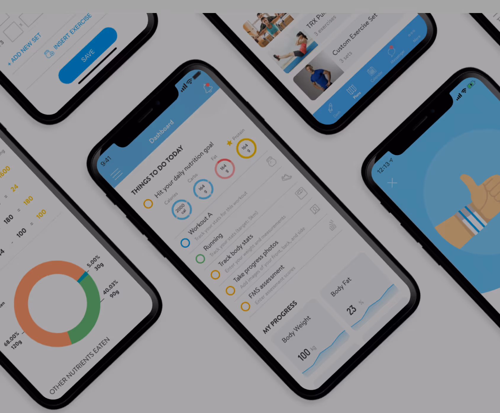 Trainerize app on phone