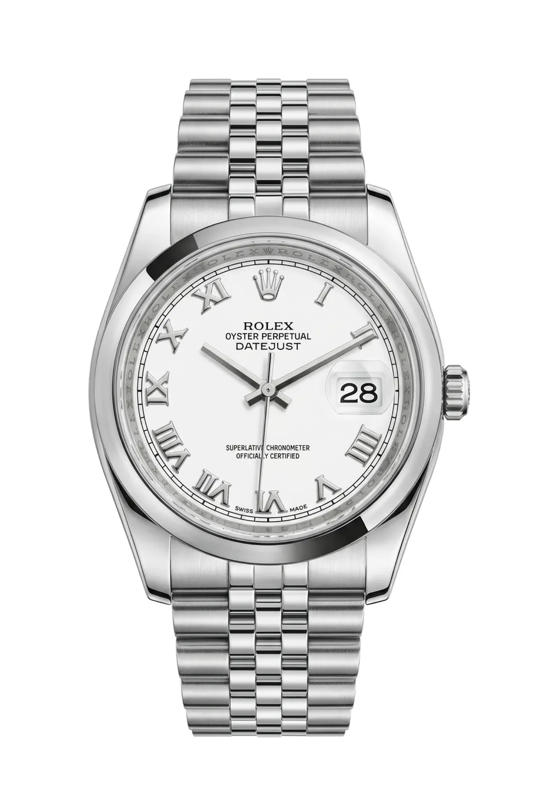 Rolex Datejust 116200 de acero con dial blanco y brazalete de acero, reloj clásico de alta gama en relojería argentina