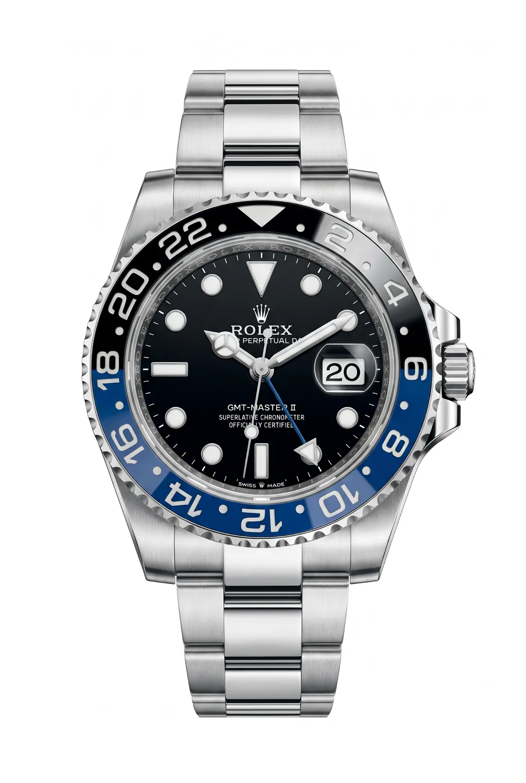 Rolex GMT-Master II 116710BLNR acero con dial negro y bisel azul/negro, brazalete de acero, relojes de alta gama en Argentina
