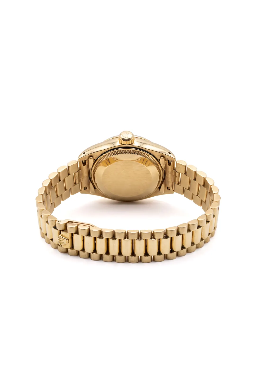 Rolex Datejust 6917 de oro amarillo, vista posterior de caja y brazalete, reloj de alta gama en Buenos Aires