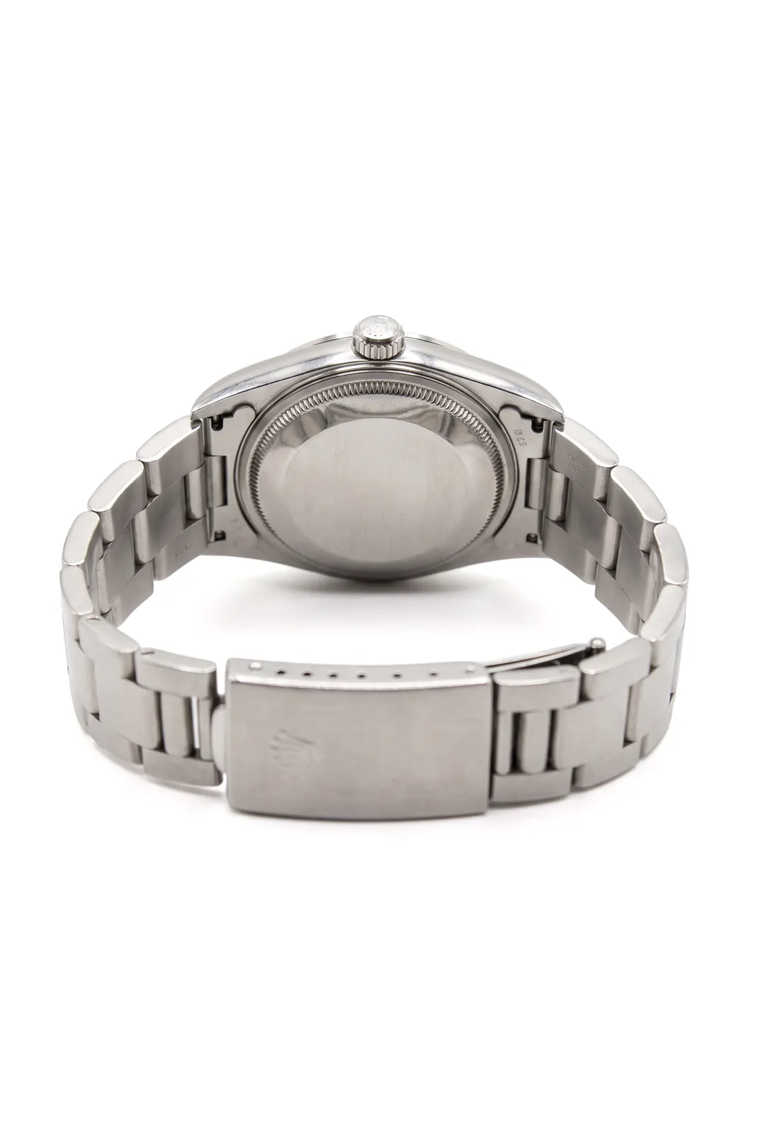 Rolex Air King 14000 de acero, vista posterior de caja y brazalete Oyster, reloj de alta gama en Buenos Aires
