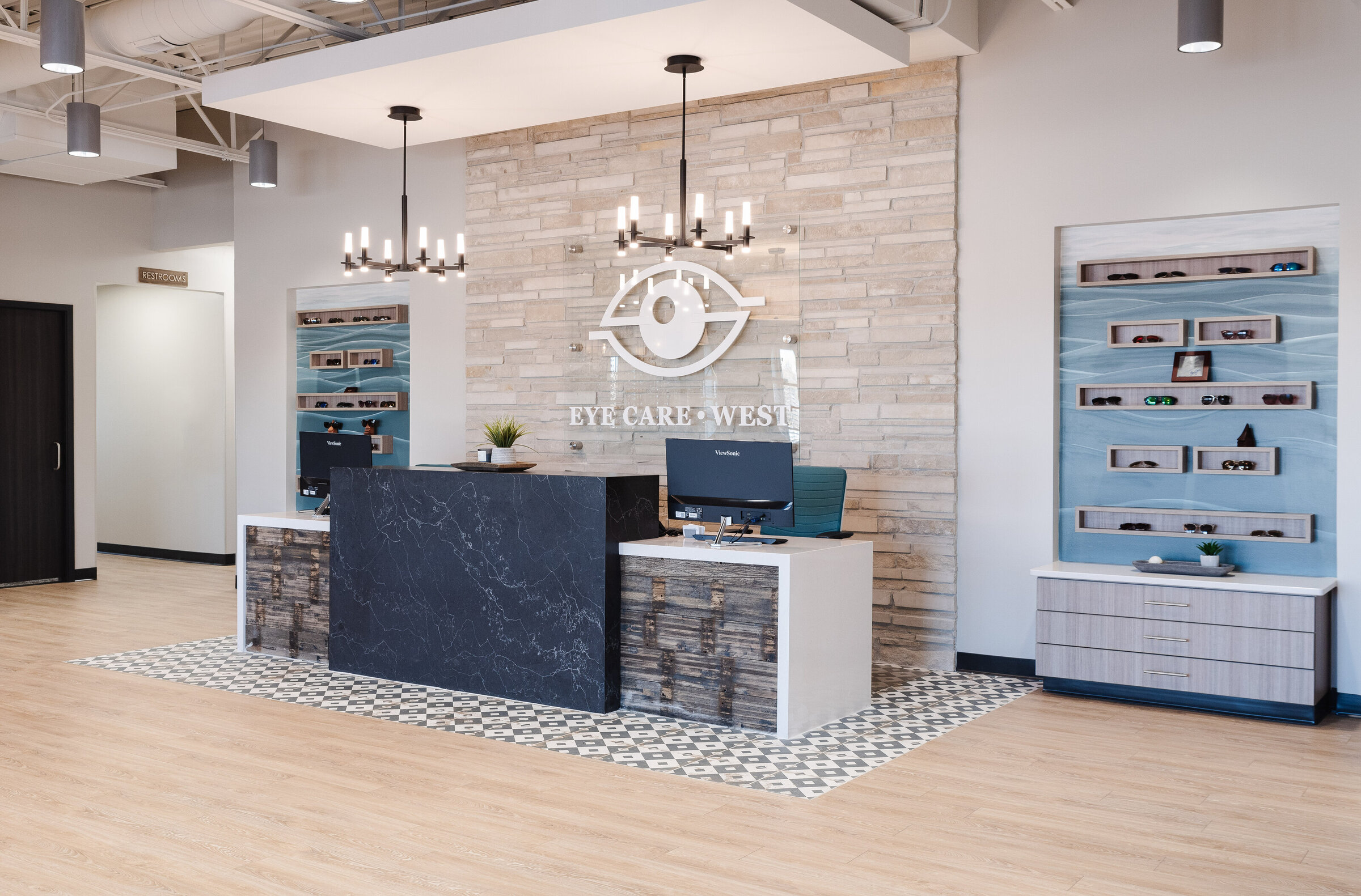 Office Interior Design Idea #1 - the Eye Care West in Omaha, designed by The Hive Interior Design Omaha Nebraska - Rodan Cleaners of Des Moines