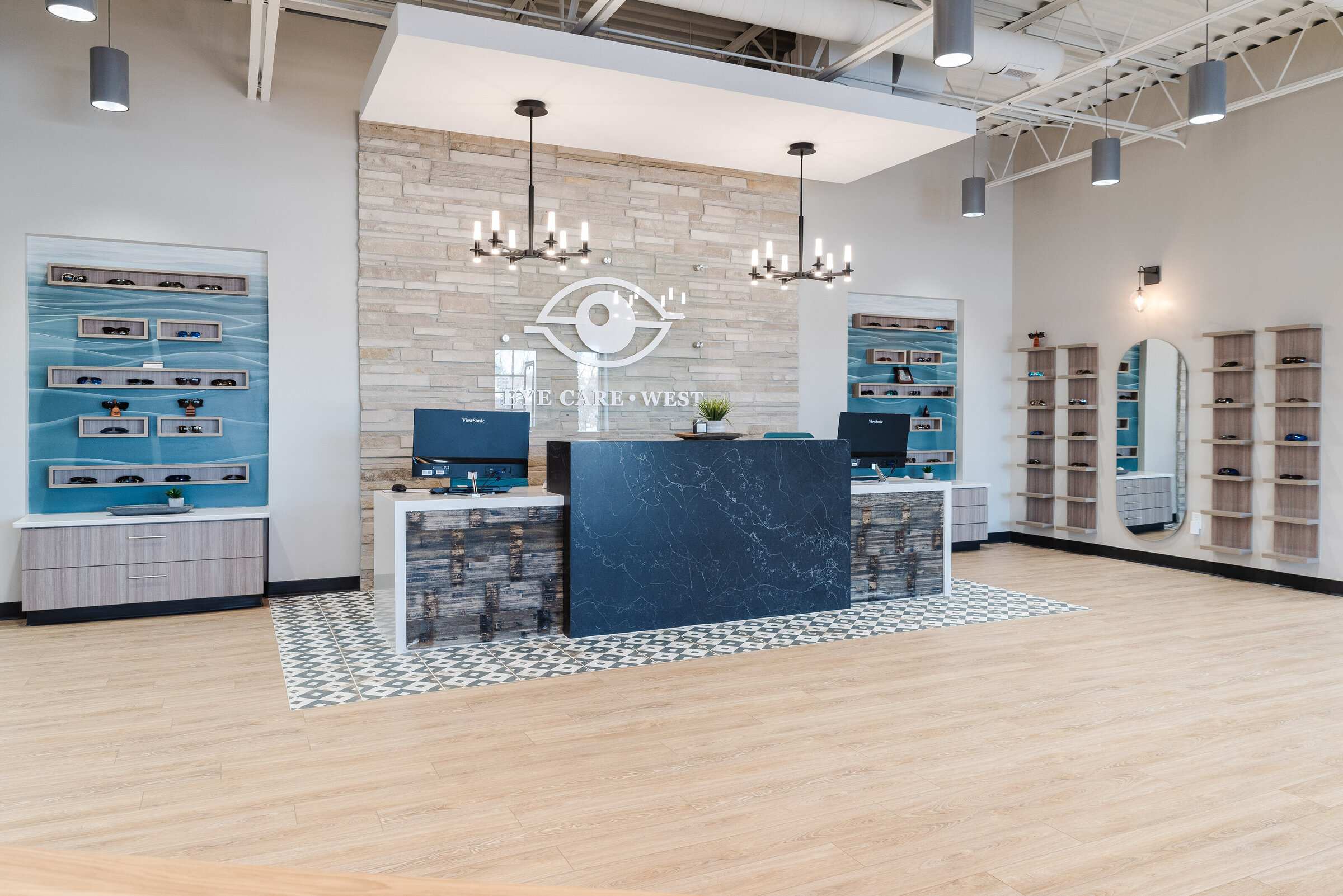 Office Interior Design Idea #1 - the Eye Care West in Omaha, designed by The Hive Interior Design Omaha Nebraska - Rodan Cleaners of Des Moines