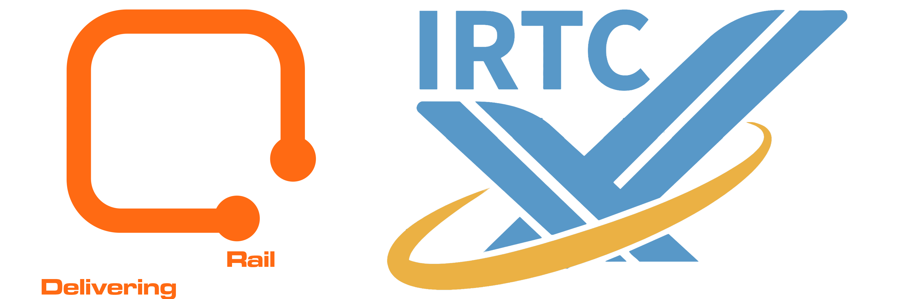 Logo with an orange stylized rail track and text 'Digitising Rail, Delivering Compliance' alongside blue initials IRTC.