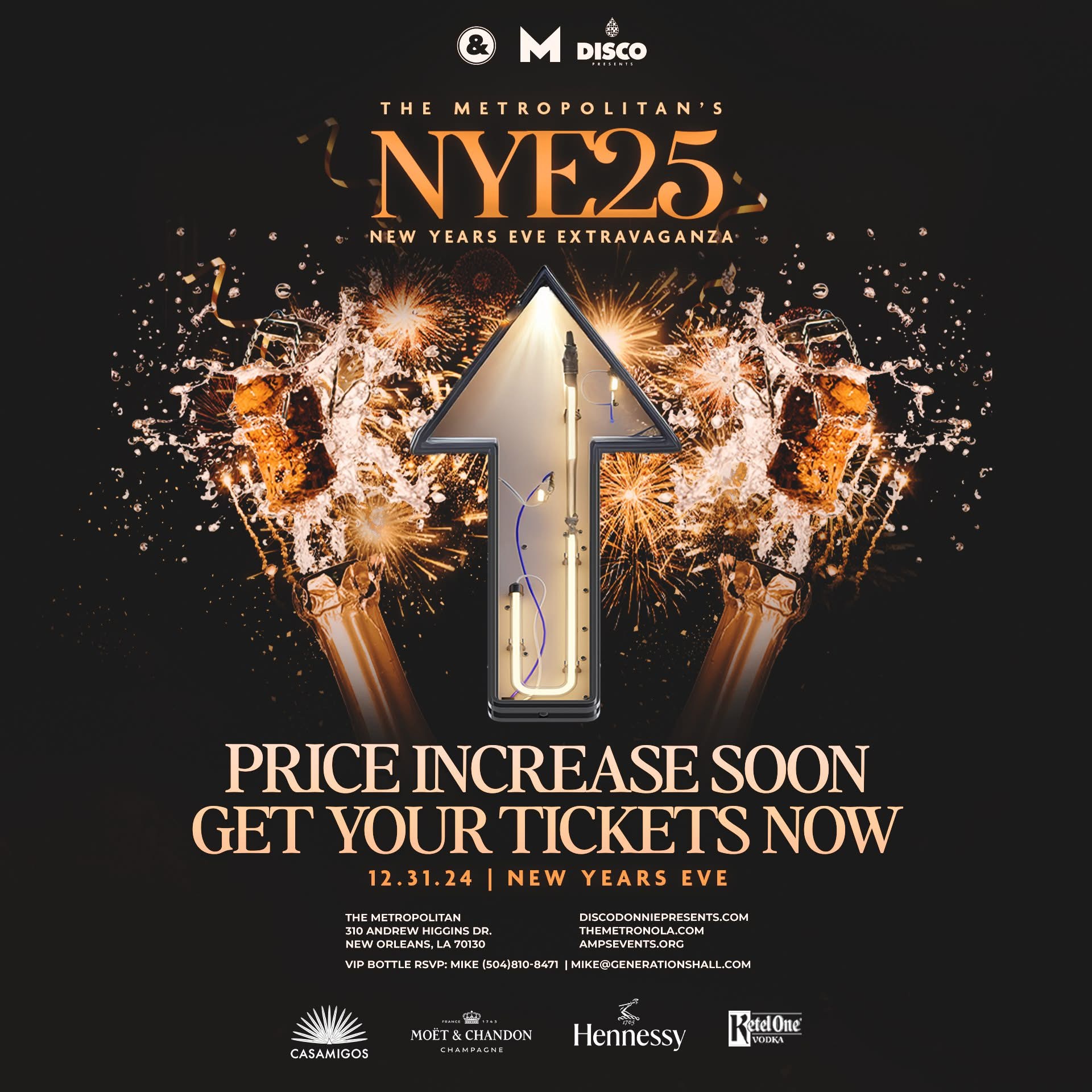 NYE25 New Year's Eve extravaganza four days until flyer