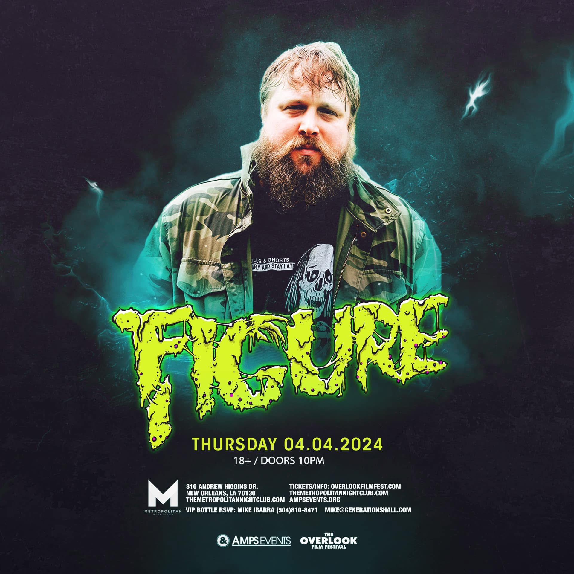 Figure live event flyer for Overlook Film Festival