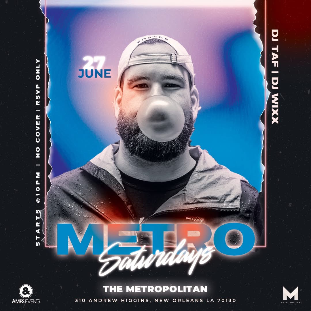 Metro Saturdays featuring DJ Tafi and DJ Wixx flyer