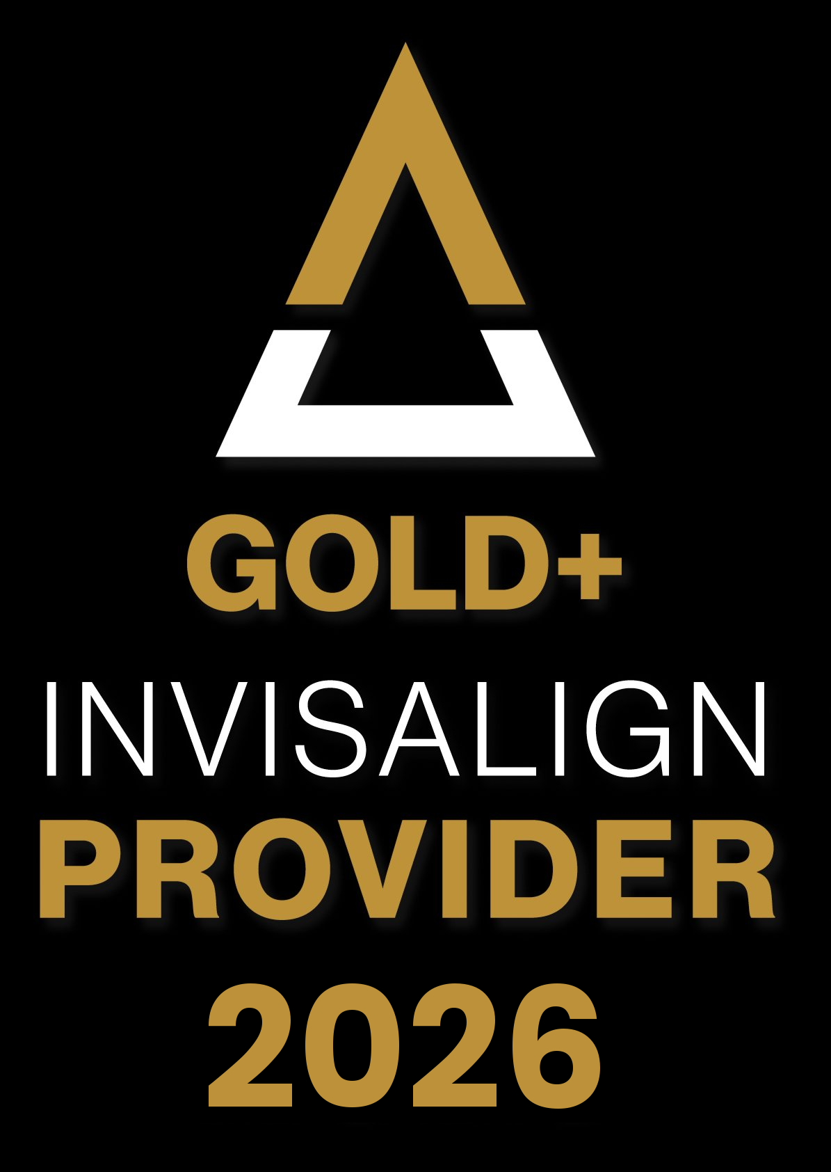 Gold+ Invisalign Provider 2026 badge
